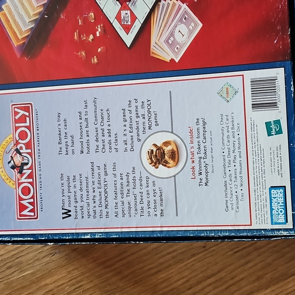 Monopoly Deluxe Edition Board Game 1998 - Picture 8 of 11